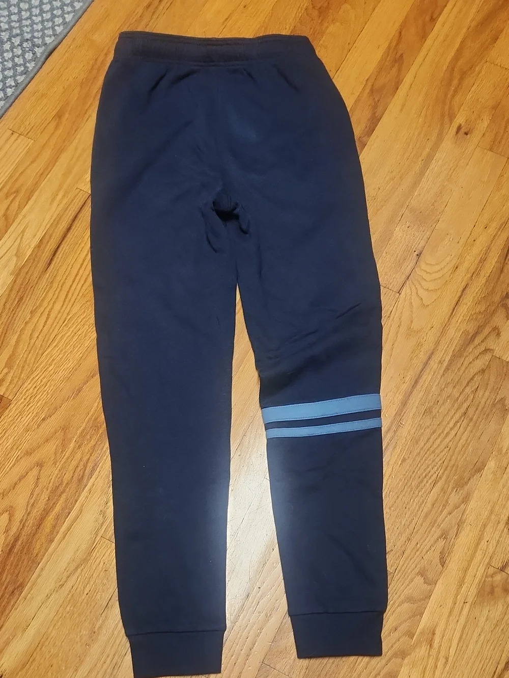 Puma Navy Sweatpants with Light Blue Stripes, EUC